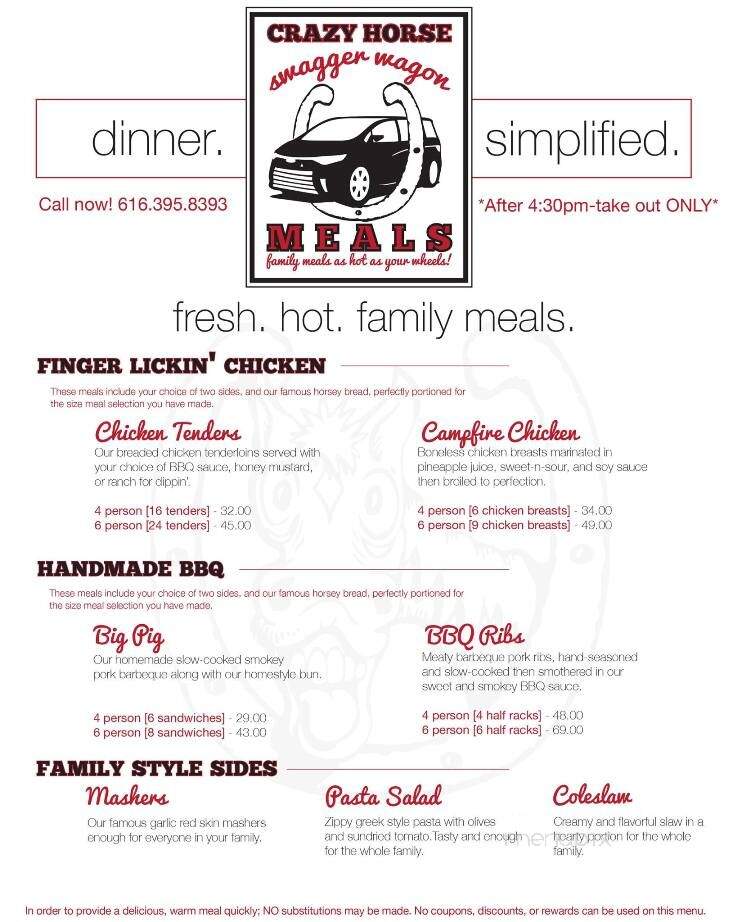 Crazy Horse Steakhouse - Holland, MI menu_pic