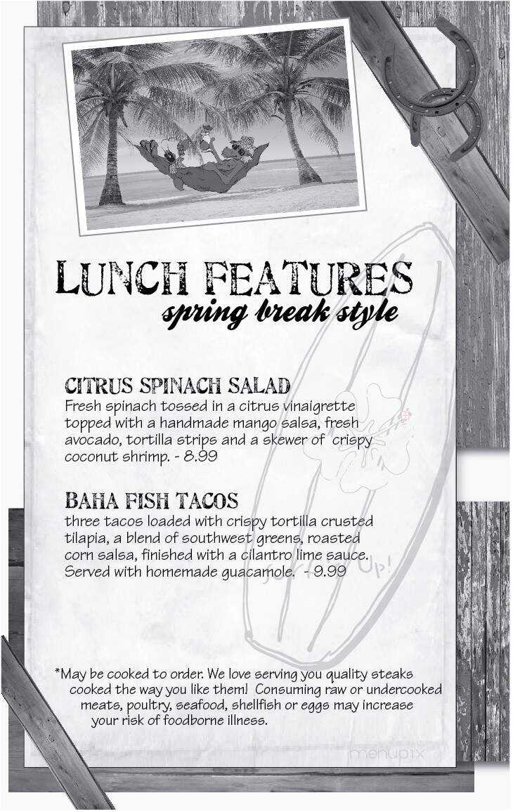 Crazy Horse Steakhouse - Holland, MI menu_pic