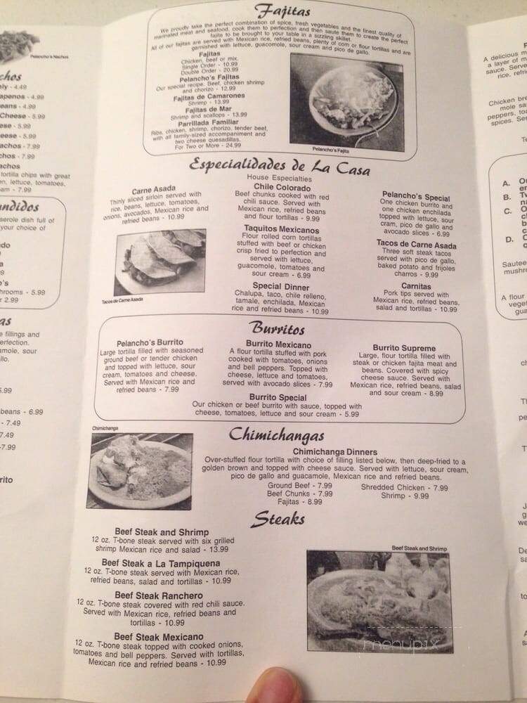 Pelancho's - Middlesboro, KY menu_pic