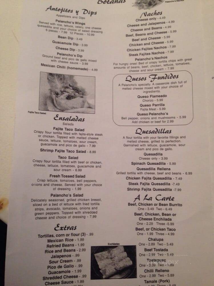 Pelancho's - Middlesboro, KY menu_pic