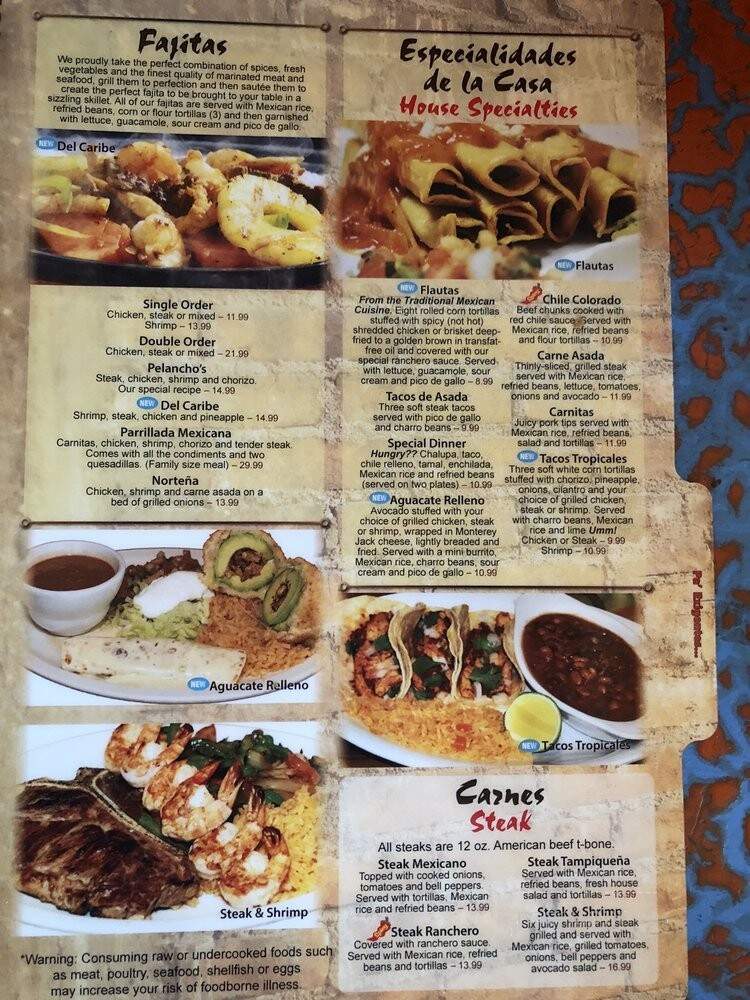 Pelancho's - Middlesboro, KY menu_pic