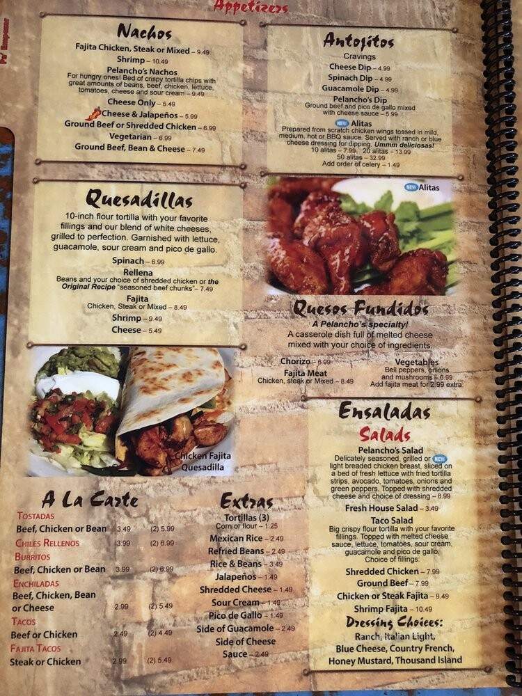 Pelancho's - Middlesboro, KY menu_pic