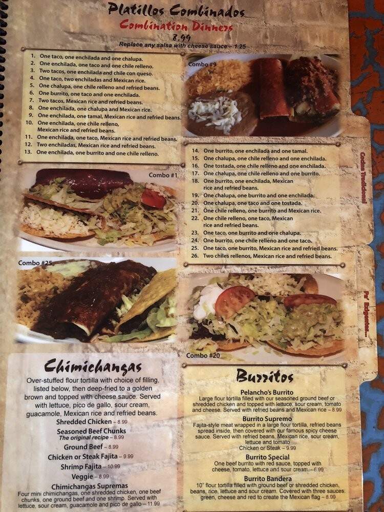 Pelancho's - Middlesboro, KY menu_pic