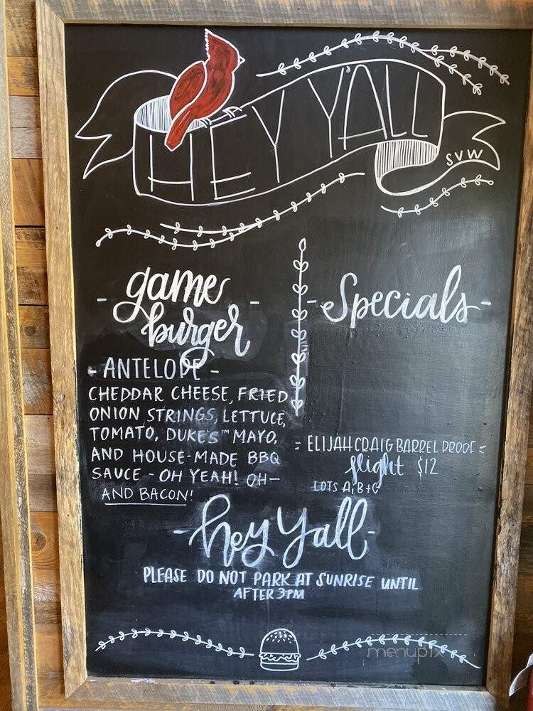 The Cardinal - Boone, NC menu_pic
