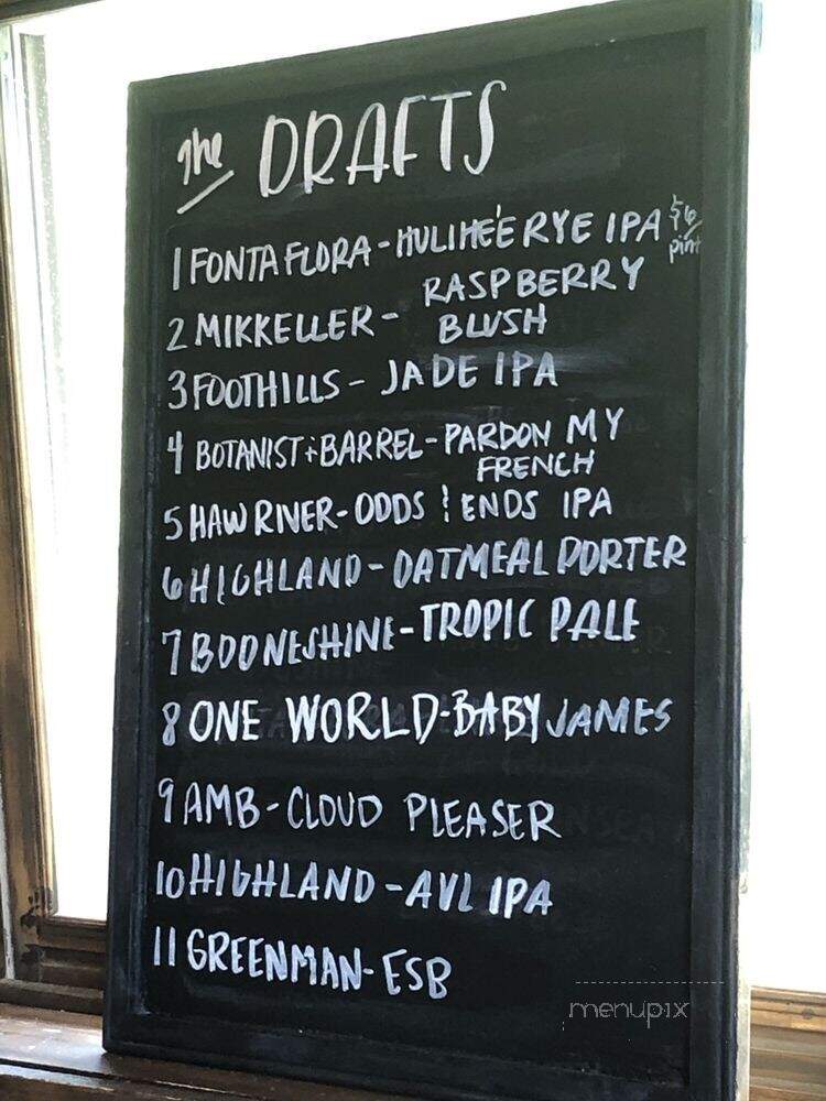 The Cardinal - Boone, NC menu_pic