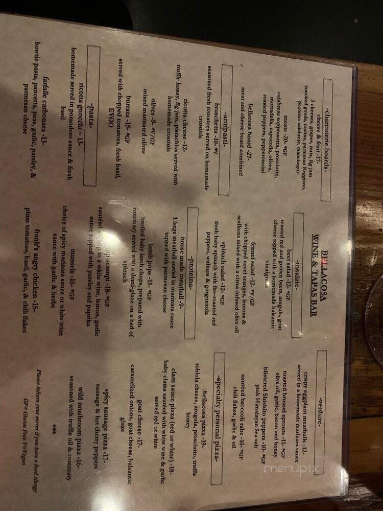 Bellacosa Wine Bar - Dobbs Ferry, NY menu_pic