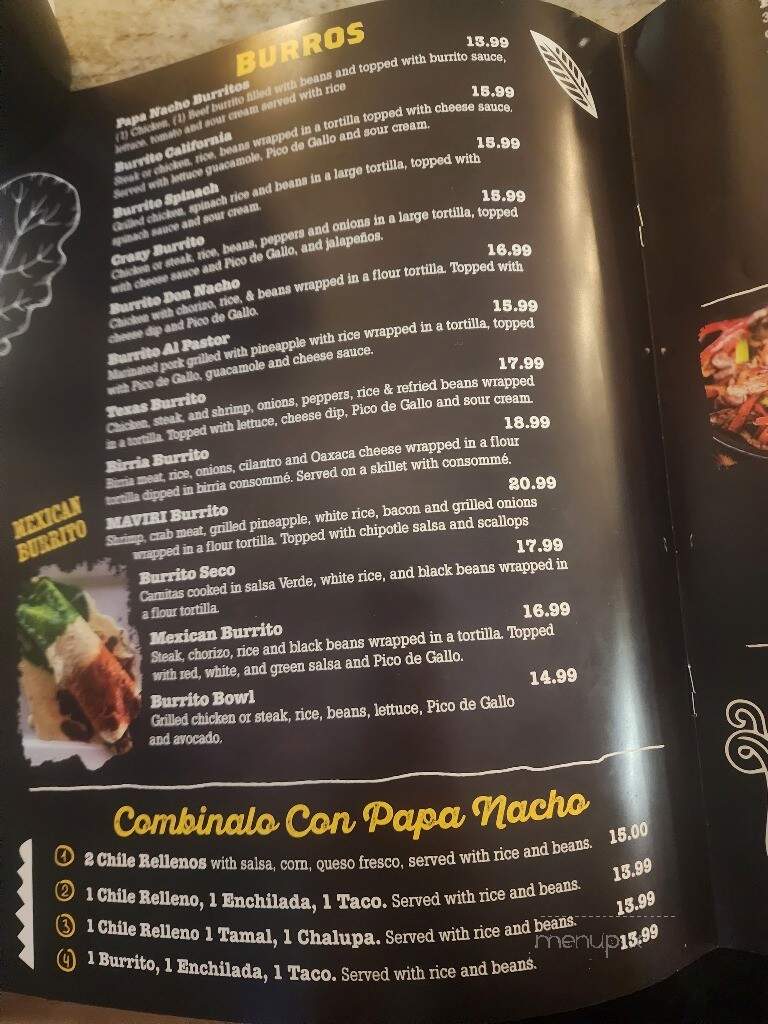 Papa Nacho Mexican Bar & Grill - Newport News, VA menu_pic