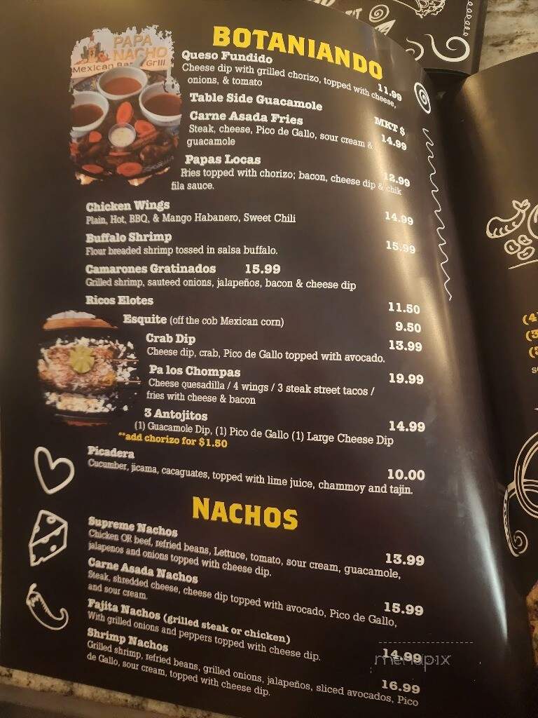 Papa Nacho Mexican Bar & Grill - Newport News, VA menu_pic