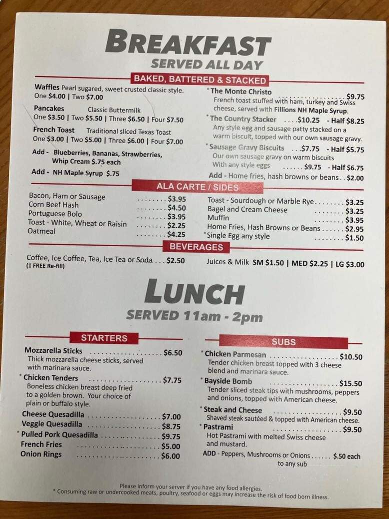 Bayside Diner & Eatery - Alton Bay, NH