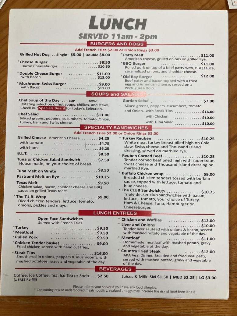 Bayside Diner & Eatery - Alton Bay, NH menu_pic