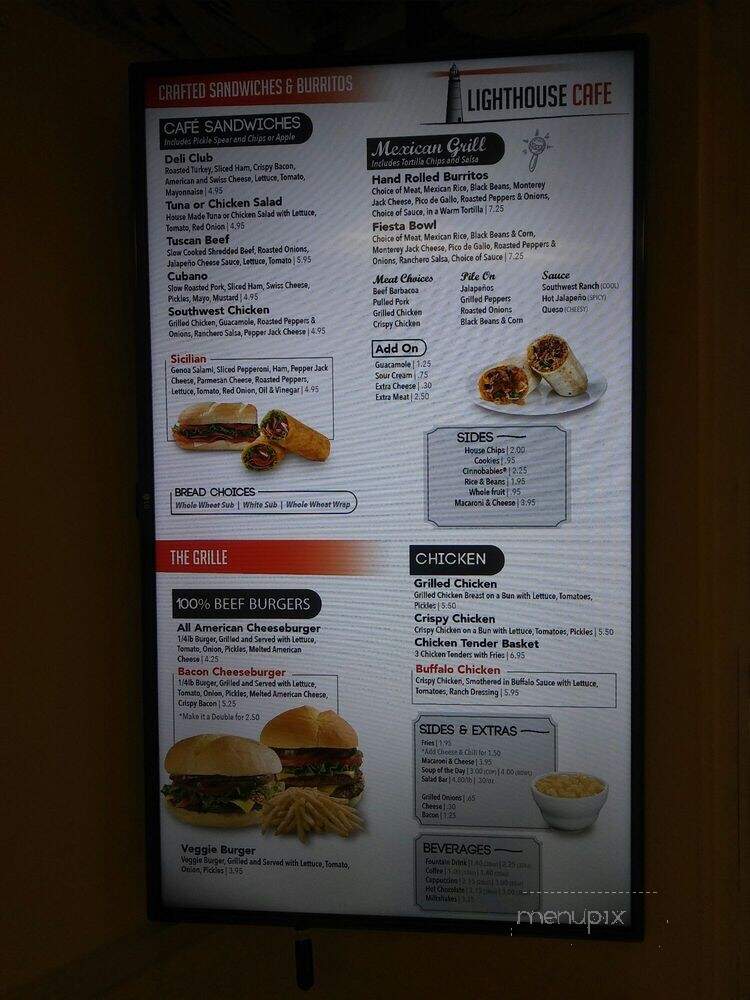 Lighthouse Cafe - Camp Lejeune, NC menu_pic
