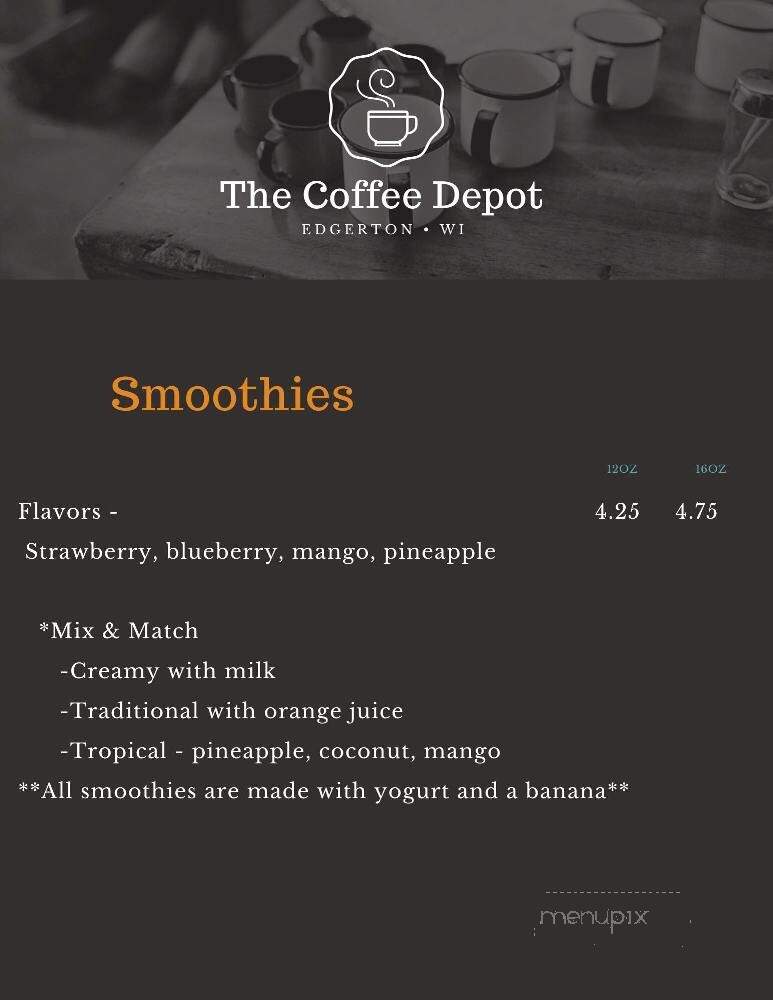 The Coffee Depot - Edgerton, WI menu_pic
