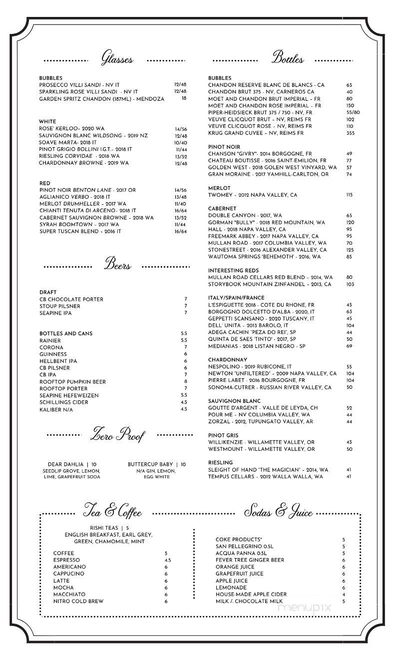 The Fireside Room - Seattle, WA menu_pic