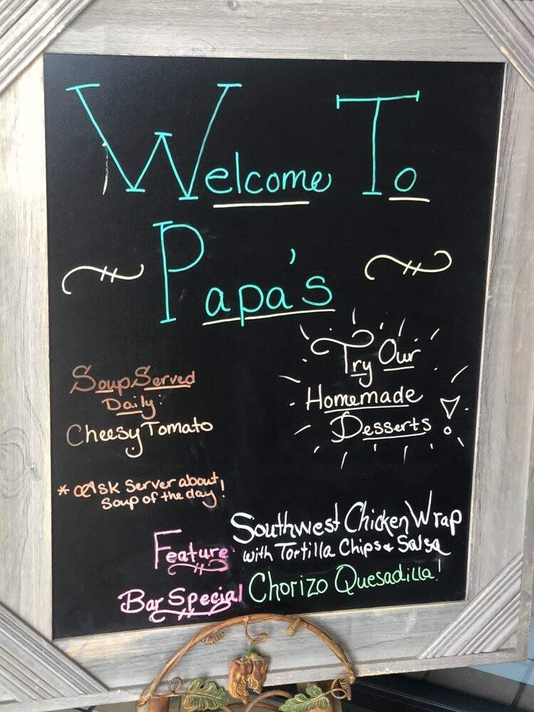 Papa's Grill - Columbus, IN menu_pic