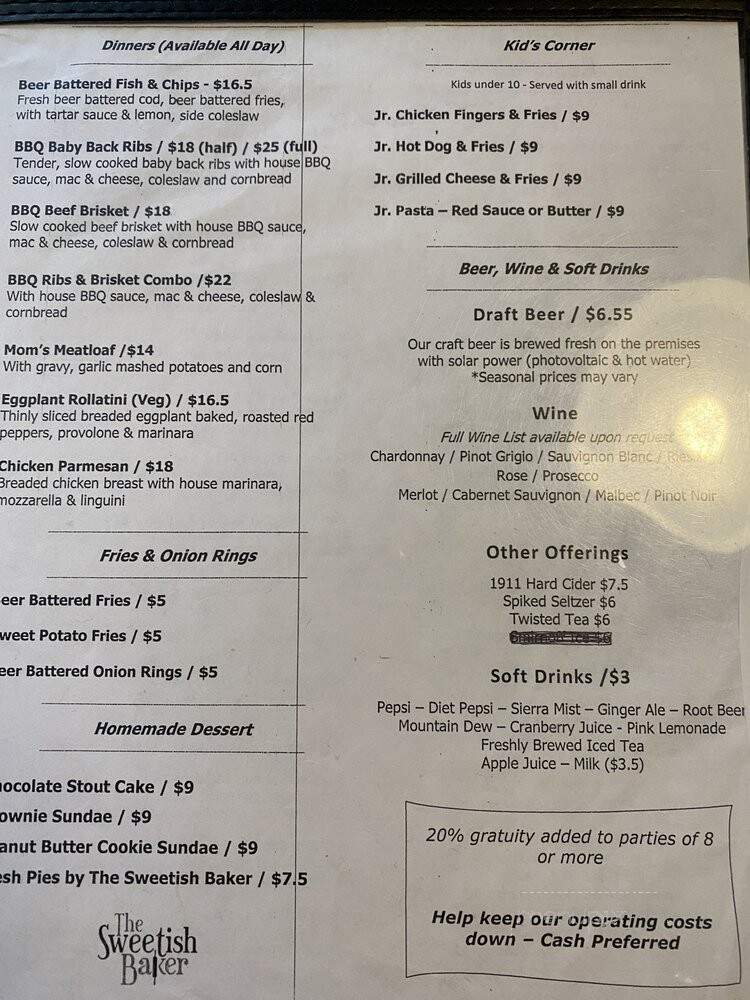 Barrington Brewery & Restaurant - Great Barrington, MA menu_pic