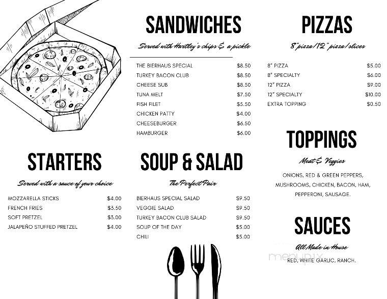 The Bierhaus - Lewistown, PA menu_pic