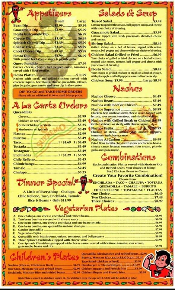 Fiesta Mexicana - Ringgold, GA menu_pic