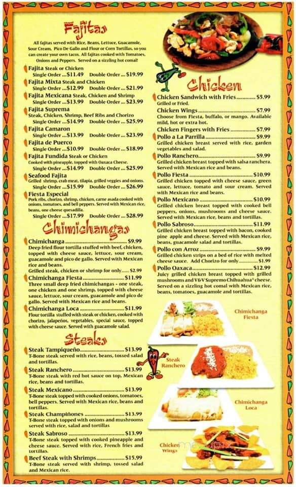 Fiesta Mexicana - Ringgold, GA menu_pic