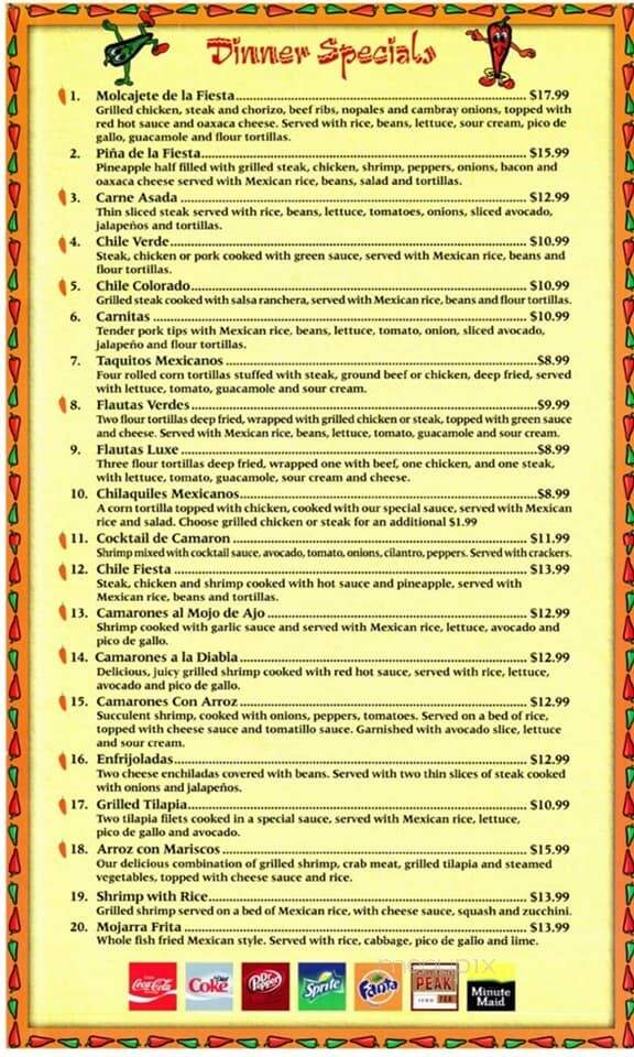 Fiesta Mexicana - Ringgold, GA menu_pic