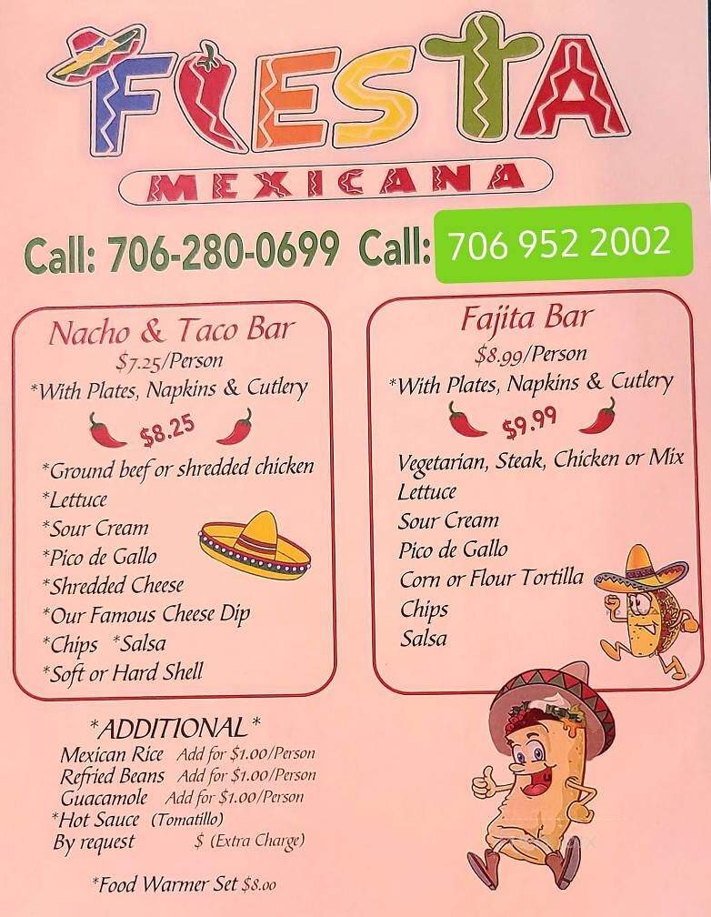 Fiesta Mexicana - Ringgold, GA menu_pic