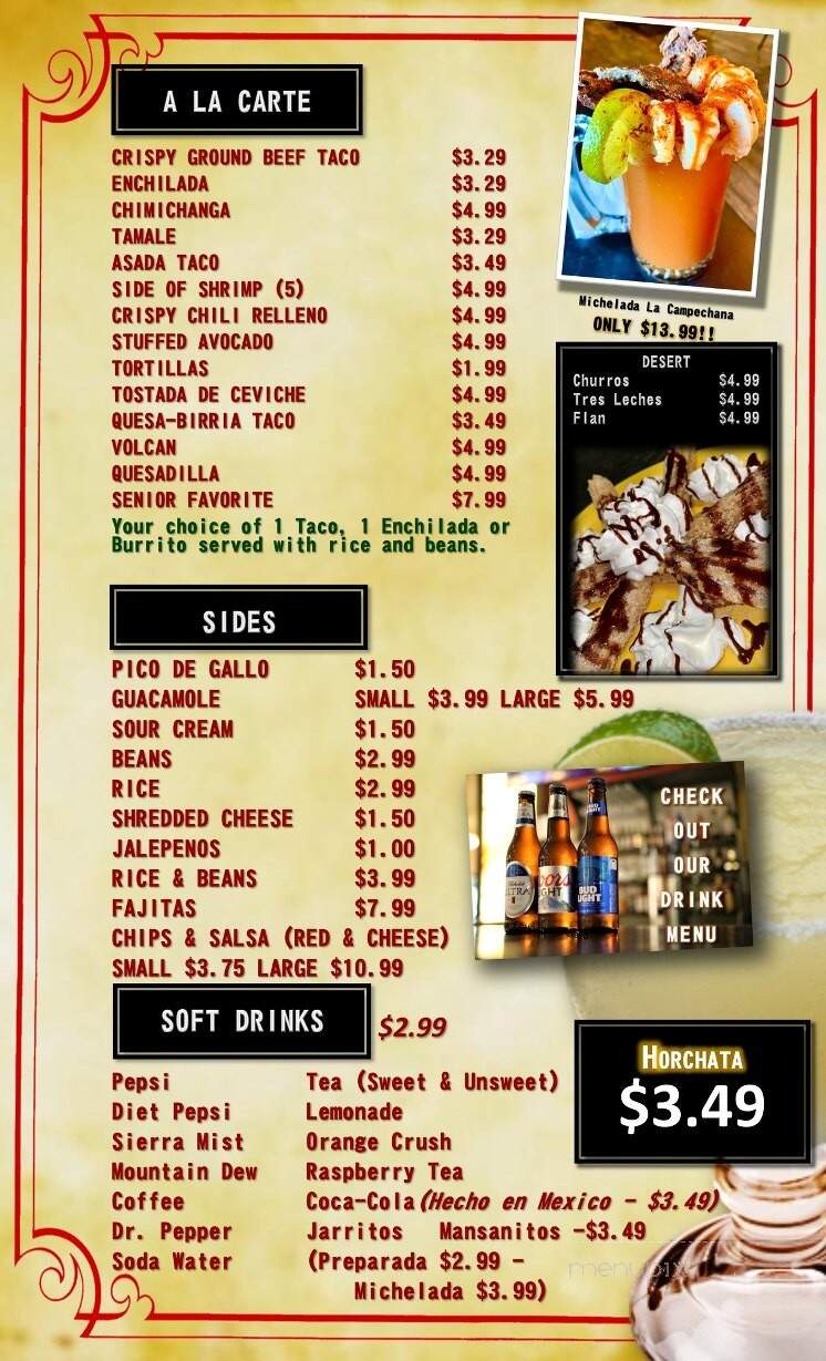 Tu Familia Mexican Restaurant - Lawton, OK menu_pic
