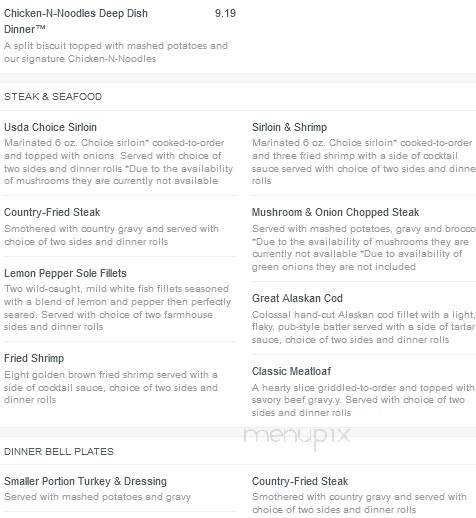 Bob Evans Restaurant - Jackson, OH menu_pic