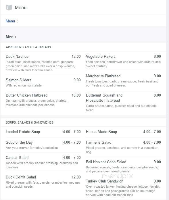RiverSide Cafe At The Embassy Suites - East Peoria, IL menu_pic