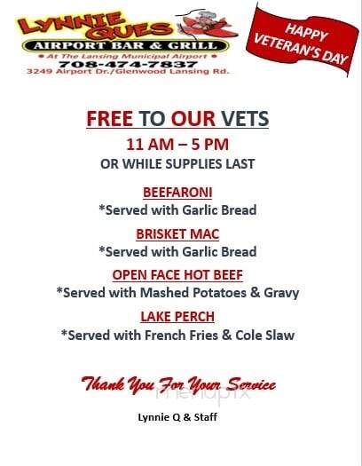 Lynnie Q's BBQ - Lansing, IL menu_pic