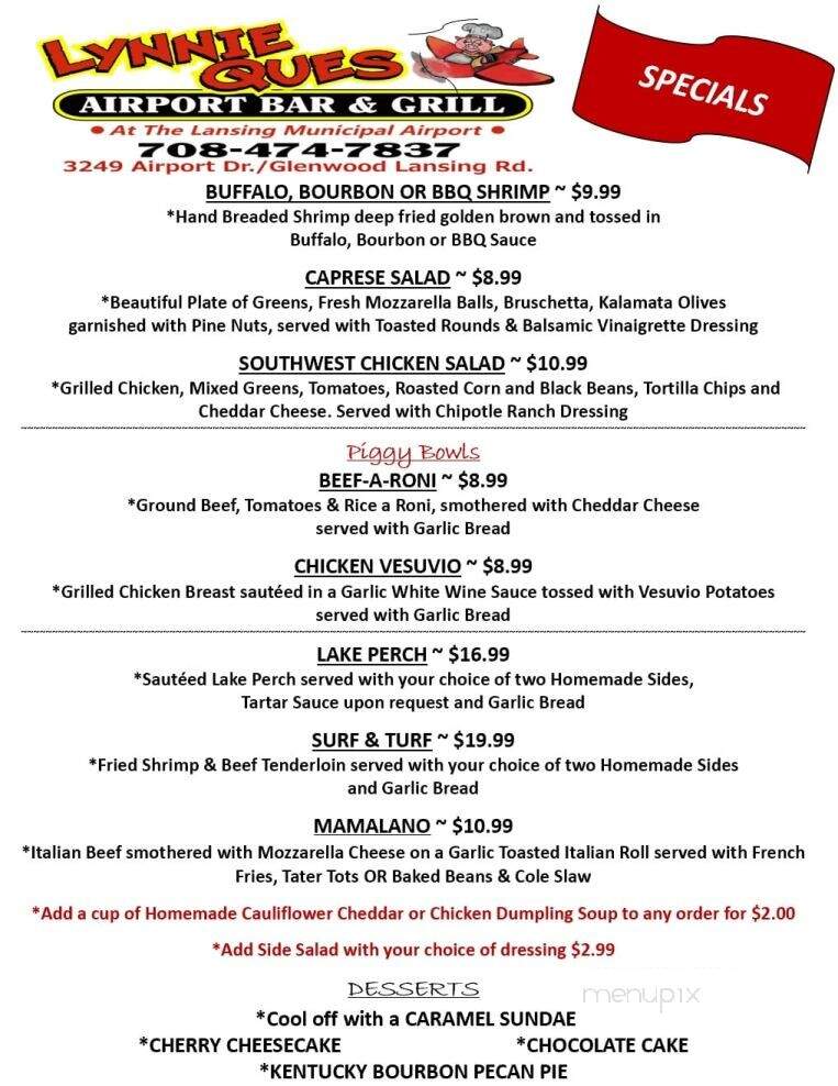 Lynnie Q's BBQ - Lansing, IL menu_pic