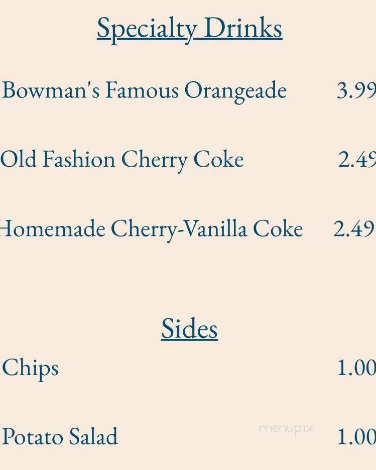 Bowman Drug Co - Conover, NC menu_pic