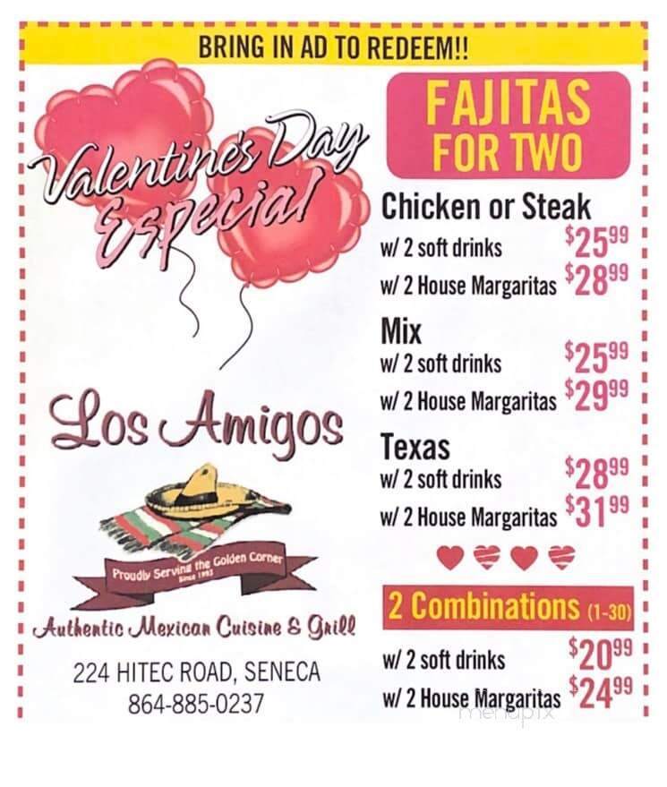 Los Amigos Mexican Restaurant - Seneca, SC menu_pic