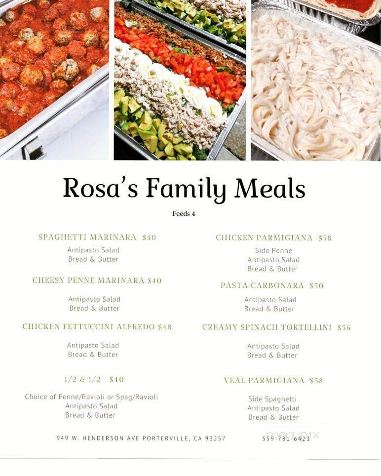 Rosa's Italian Restaurant - Porterville, CA