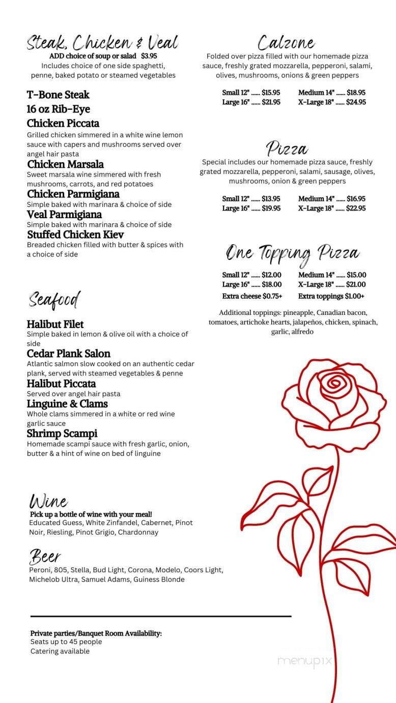 Rosa's Italian Restaurant - Porterville, CA menu_pic