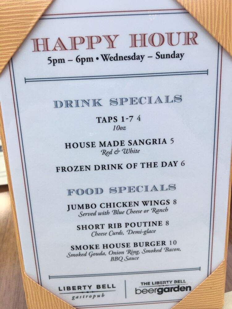 Liberty Bell Gastropub - Bensalem, PA menu_pic