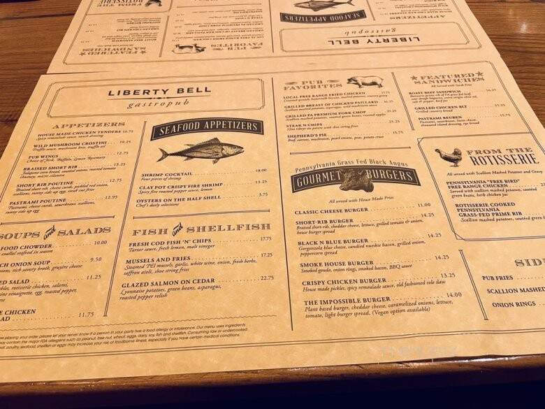 Liberty Bell Gastropub - Bensalem, PA menu_pic