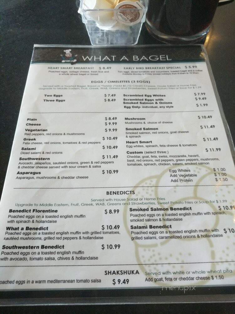 What A Bagel - Richmond Hill, ON menu_pic