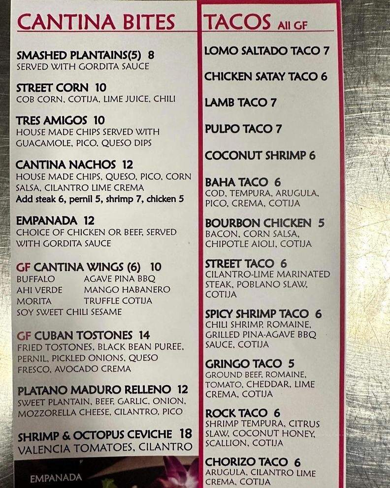 Latina Cantina - Fairfield, CT menu_pic