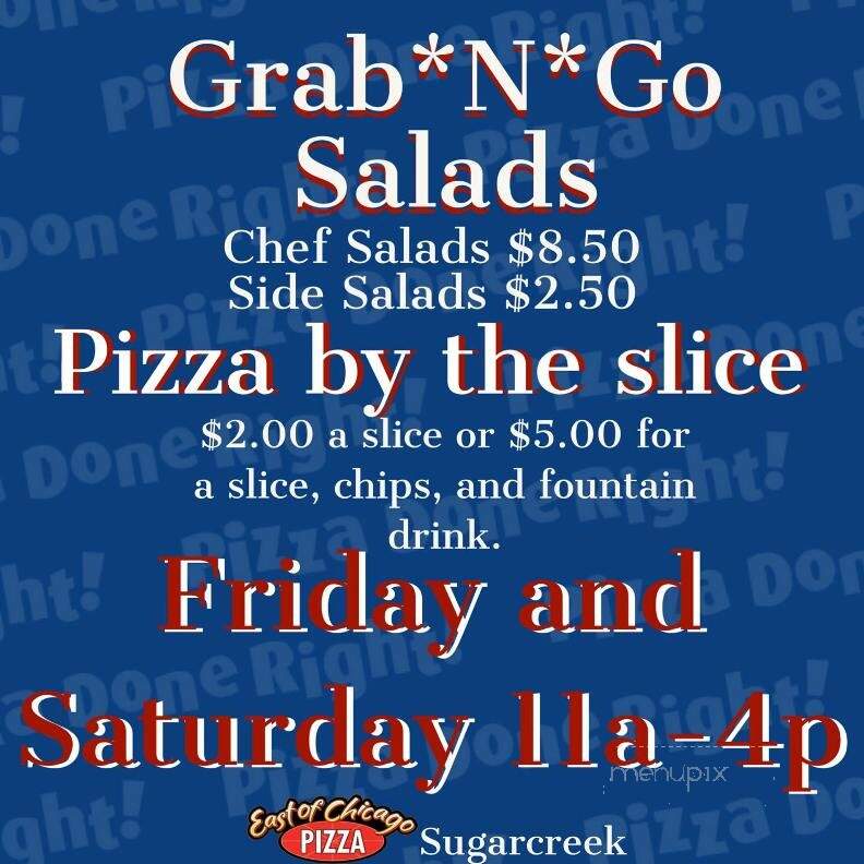 East Of Chicago - Sugarcreek, OH menu_pic