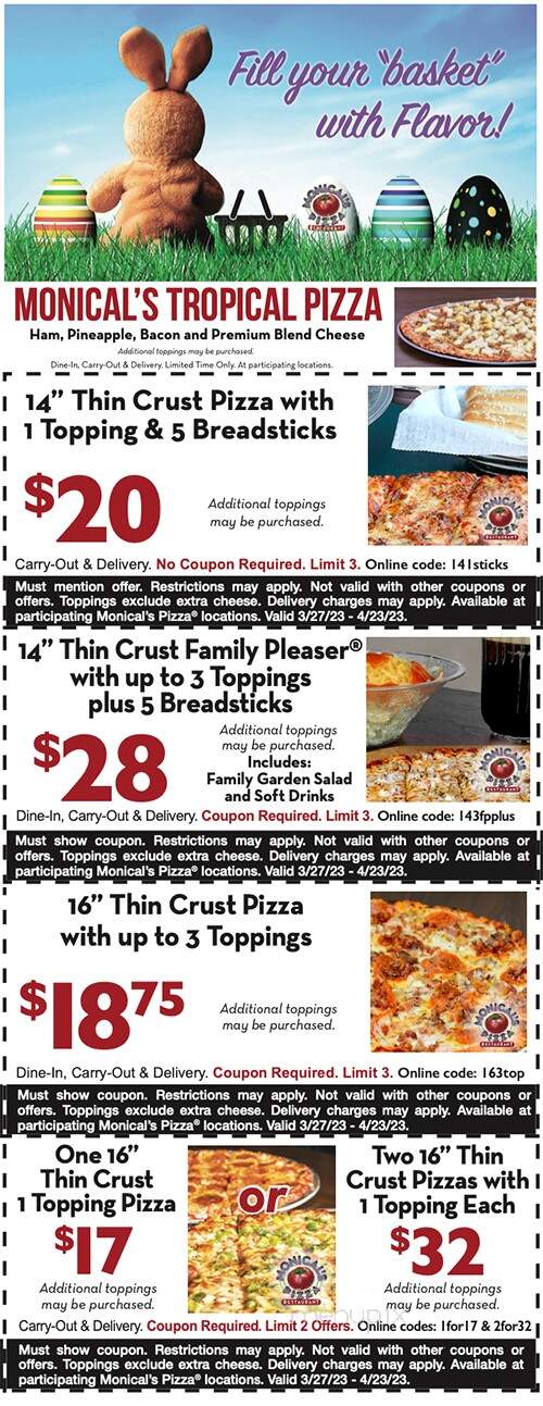 Monical's Pizza - Pekin, IL menu_pic