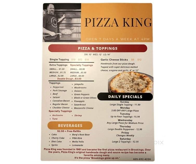 Pizza King - Brookings, SD menu_pic