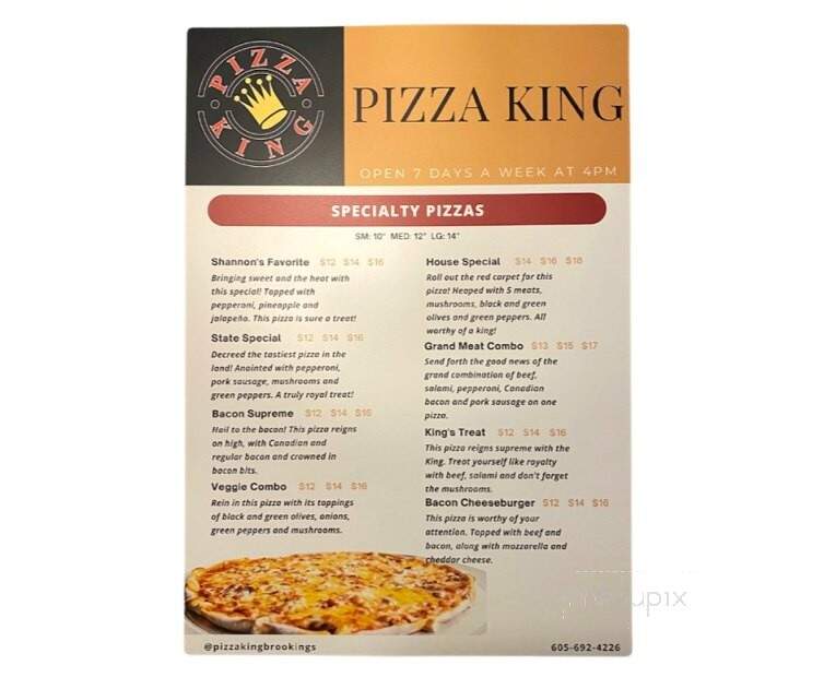 Pizza King - Brookings, SD menu_pic