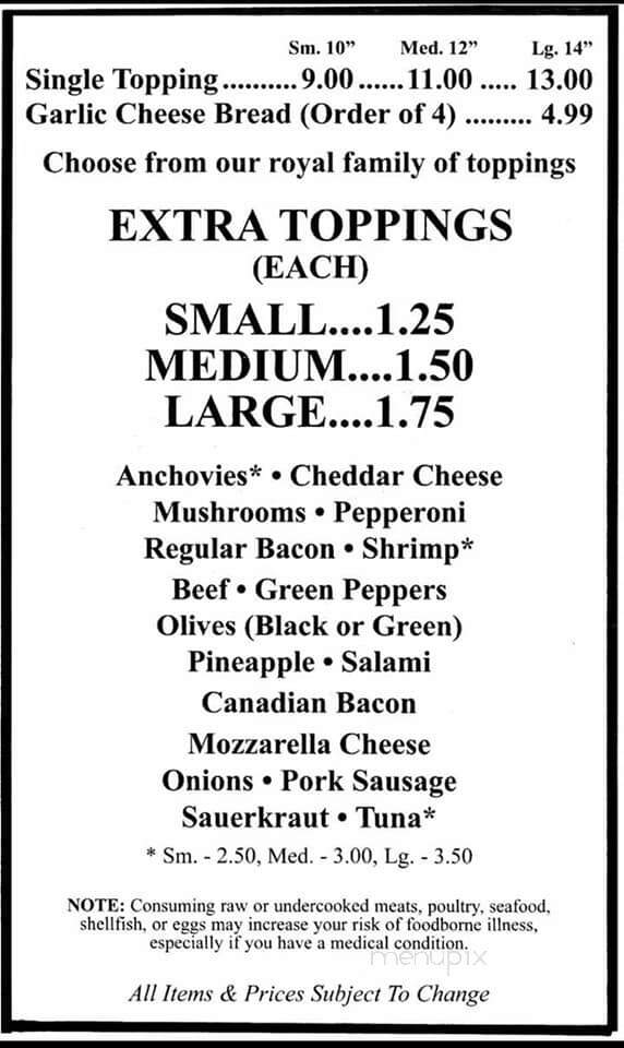 Pizza King - Brookings, SD menu_pic