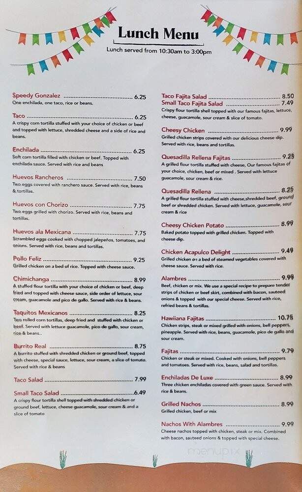 La Poblanita Mexican Bar & Grill - Fayetteville, TN menu_pic