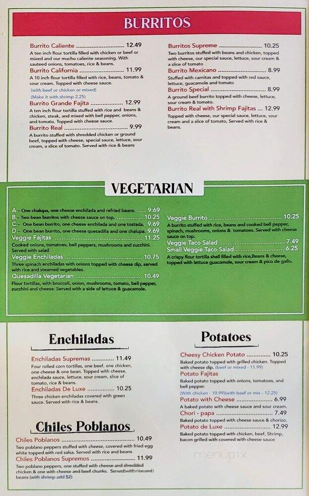 La Poblanita Mexican Bar & Grill - Fayetteville, TN menu_pic