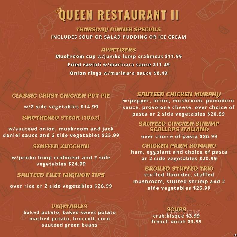 Queen Restaurant II - Vineland, NJ menu_pic