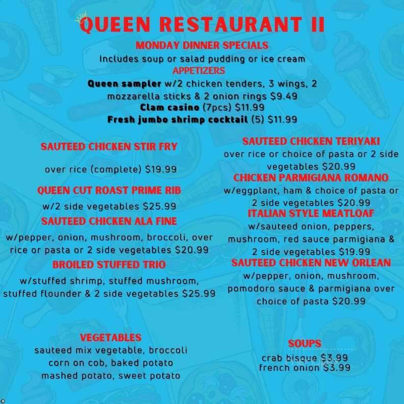 Queen Restaurant II - Vineland, NJ menu_pic