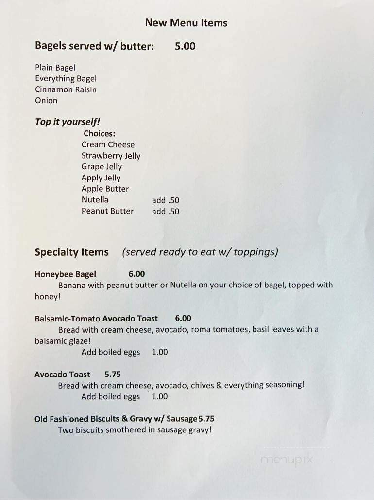 Honeybee Cafe - Sonora, TX menu_pic