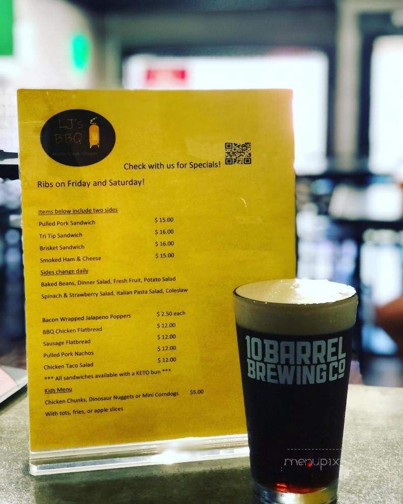 Taphouse - Myrtle Creek, OR menu_pic