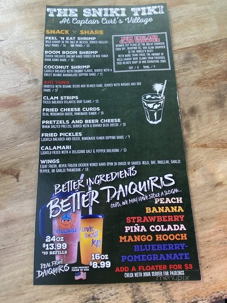 Captain Curt's Crab & Oyster - Sarasota, FL menu_pic