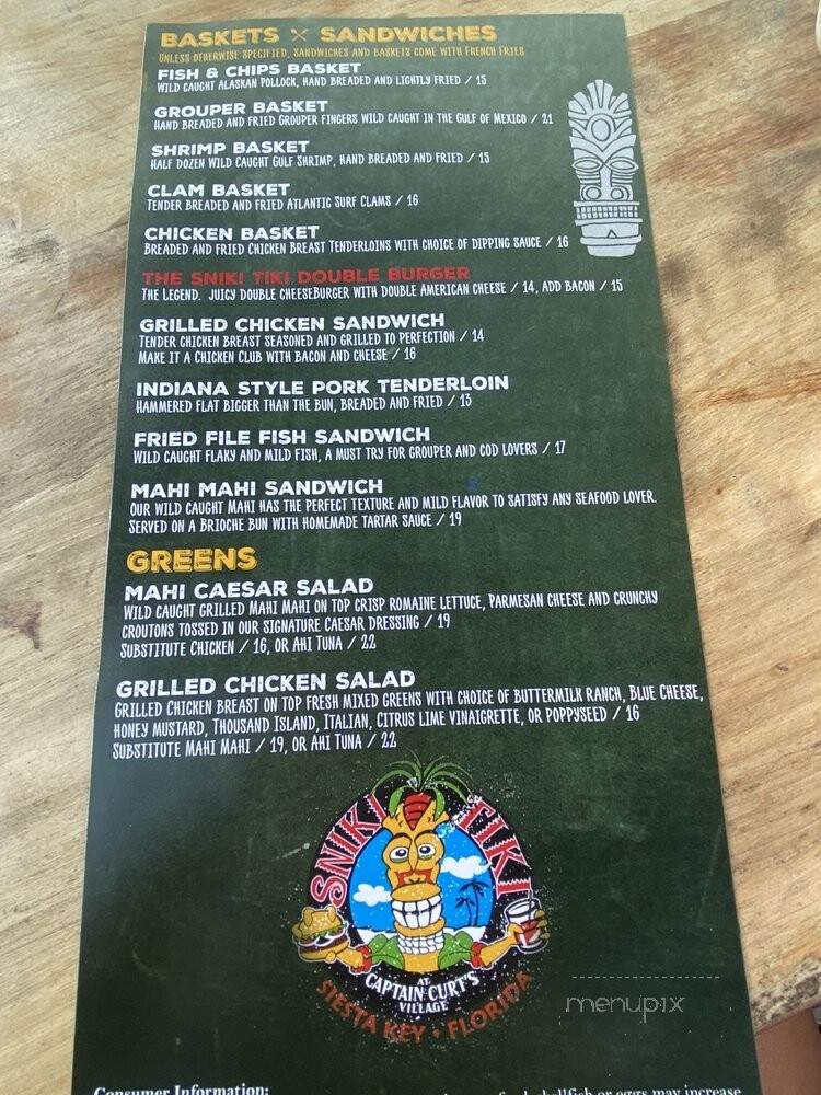 Captain Curt's Crab & Oyster - Sarasota, FL menu_pic